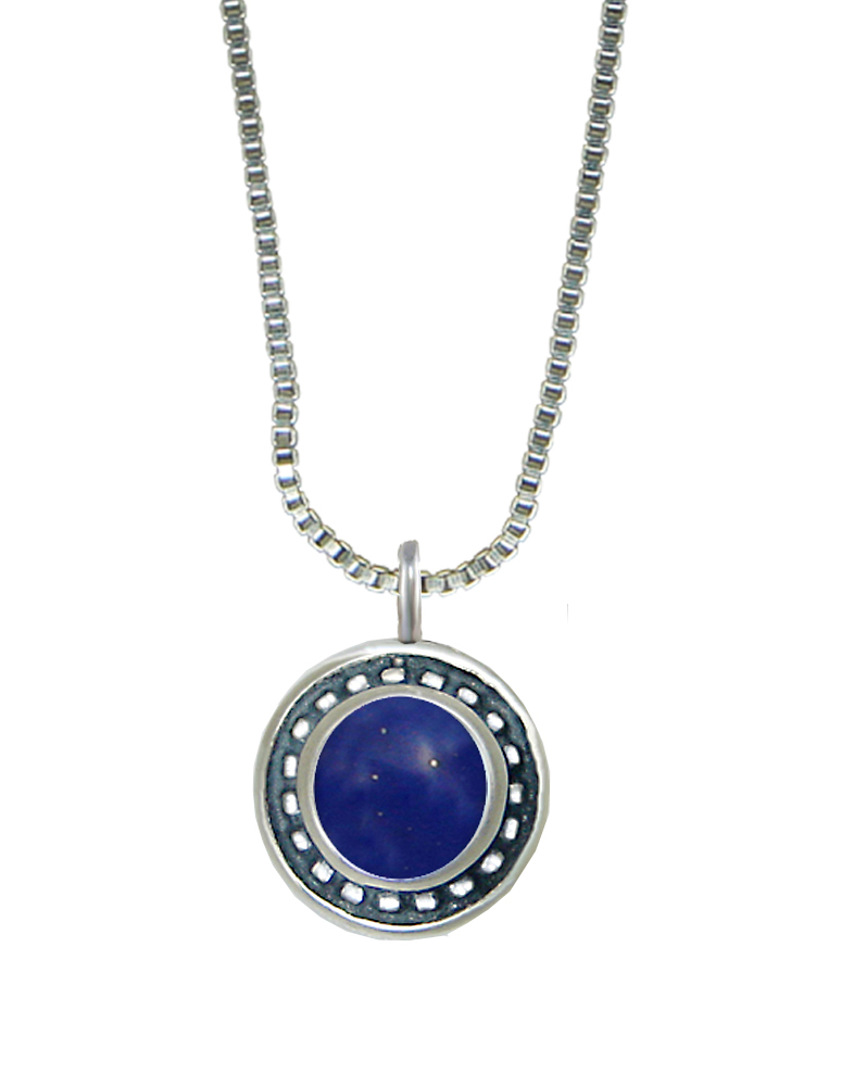 Sterling Silver Little Lapis Lazuli Pendant Necklace